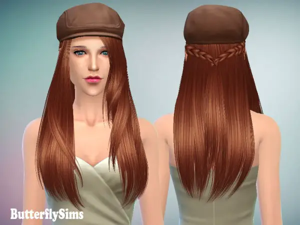 Butterflysims: Hairstyle 136 for Sims 4