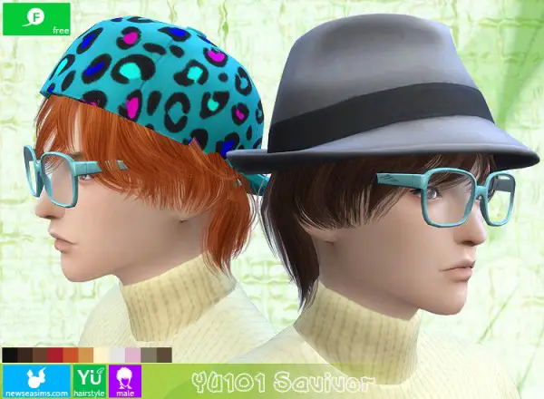 NewSea: Modern haircut YU101 Savivor for Sims 4