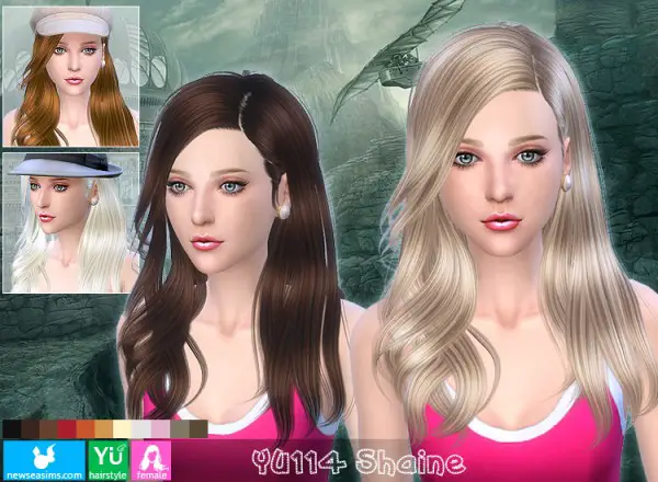 NewSea: Yu 114 Shine hairstyle for Sims 4