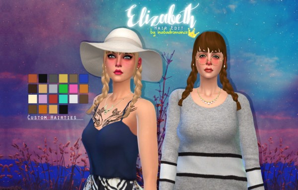 In A Bad Romance: Ellie hairstyle retextured for Sims 4