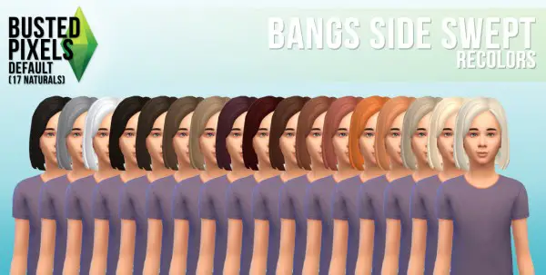 Busted Pixels: Bangs side swept hairstyle for Sims 4