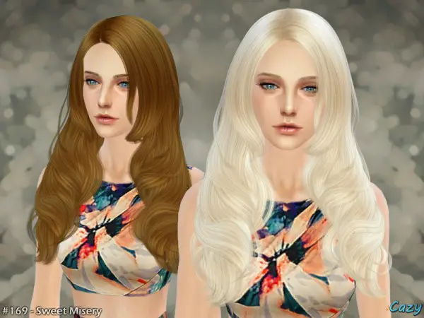 The Sims Resource: Sweet Misery hairstyle by Cazy for Sims 4