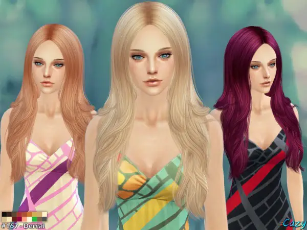 The Sims Resource: Denial hairstyle by Cazy for Sims 4