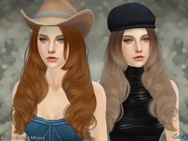 The Sims Resource: Sweet Misery hairstyle by Cazy for Sims 4