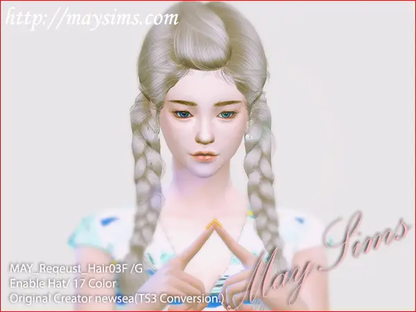 MAY Sims: May Request hairstyle 03F / G for Sims 4