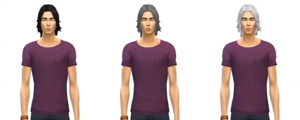 Busted Pixels: Medium long hairstyle recolor for Sims 4