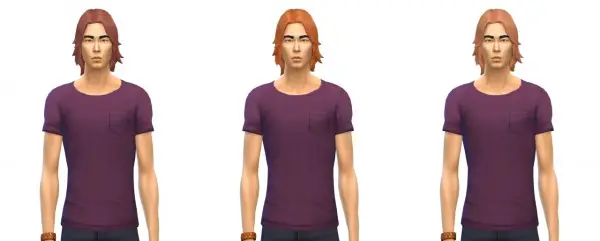 Busted Pixels: Medium long hairstyle recolor for Sims 4