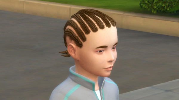 Mod The Sims: Short cornrows hairstyle by necrodog for Sims 4