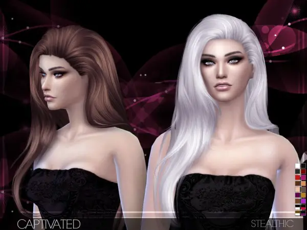 Stealthic: Captivated hairstyle for Sims 4