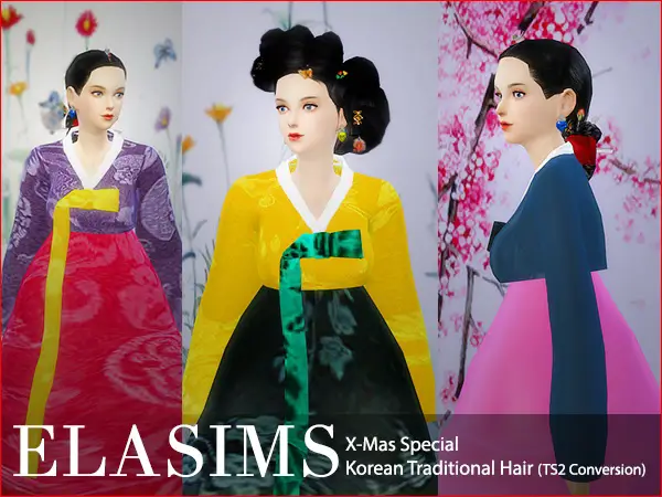 MAY Sims: Koren Traditional hairstyle converted by ELA for Sims 4