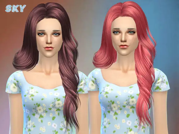 The Sims Resource: Twisted hairstyle by Skysims for Sims 4