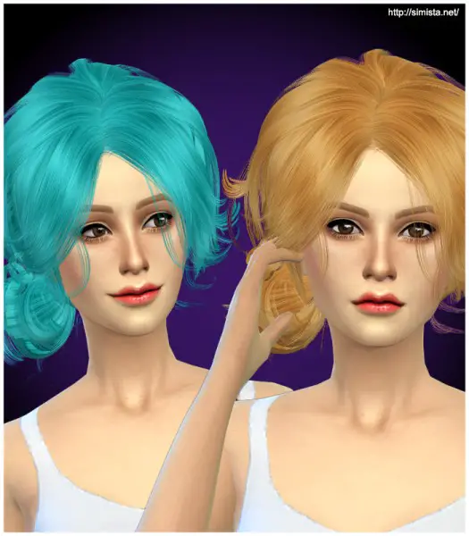 Simista: Newsea Hairstyle YU090f retextured for Sims 4
