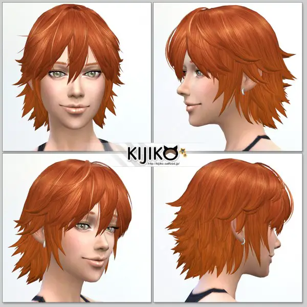 Kijiko Sims: Spiky Layered hairstyle for her for Sims 4