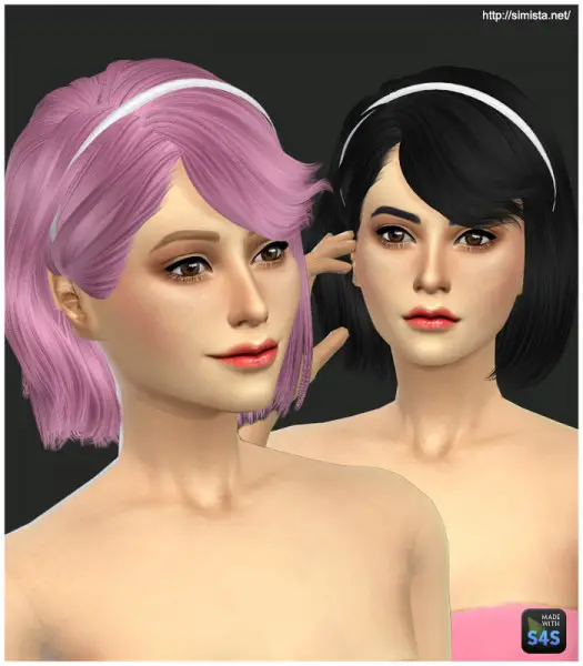 Simista Ela Hairstyle Retextured Sims 4 Hairs