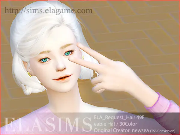 MAY Sims: Asked hairstyle 49 F converted by ELA for Sims 4