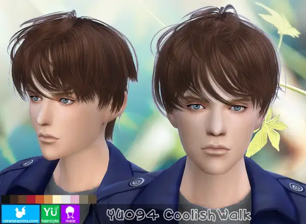 NewSea: YU 094 Coolish Walk hairstyle for Sims 4