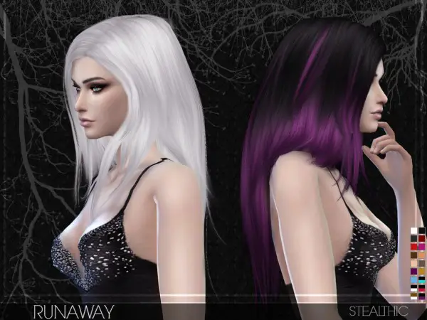 Stealthic: Runaway hairstyle for Sims 4