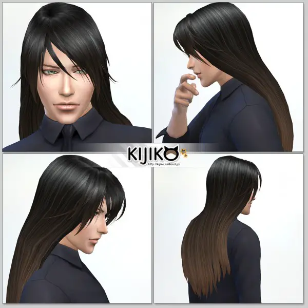 Kijiko Sims Long Straight Hairstyle For Him Sims 4 Hairs