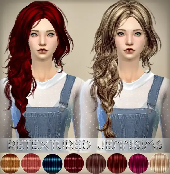Jenni Sims: Elasims Hairstyle Converted for Sims 4