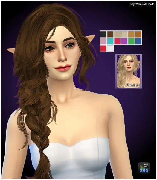 Simista: Ela 43 Hairstyle Retexture for Sims 4