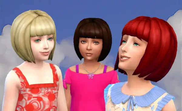 Mystufforigin: Short Bob for Girls for Sims 4