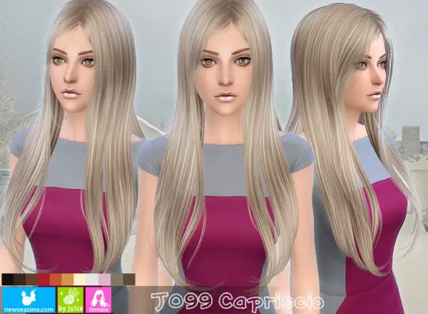 NewSea: J099 Capriccio hairstyle for Sims 4