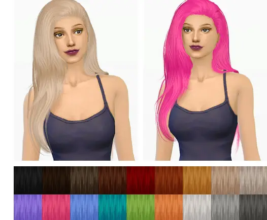 Ashley: Stealthic Captivated Maxis Match hairstyle retexture for Sims 4