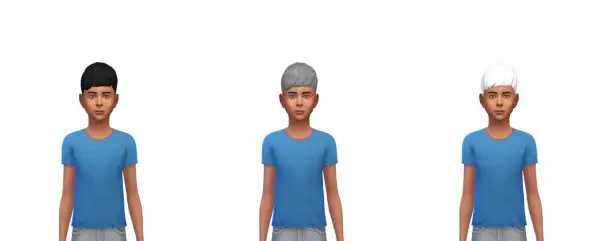 Busted Pixels: Short straight bangs hairstle recolor for Sims 4