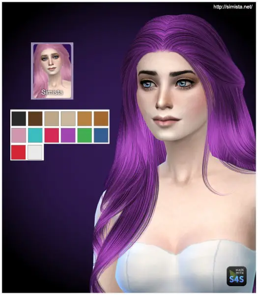 Simista: Nightcrawler Milady hairstyle retextured for Sims 4