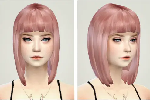Liahxsimblr: Asia Bob hairstyle retextured for Sims 4