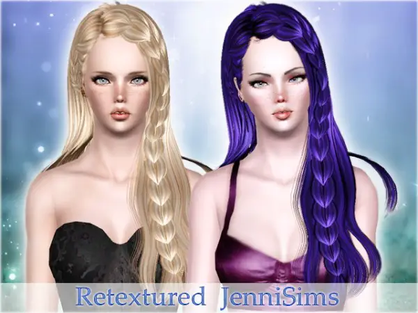 Jenni Sims: Newsea`s Melissa Hairstyle retextured for Sims 4