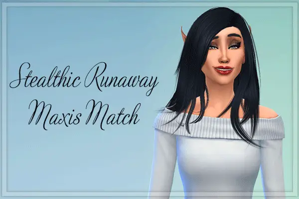 Stardust: Stealthic Runaway hairstyle retextured for Sims 4
