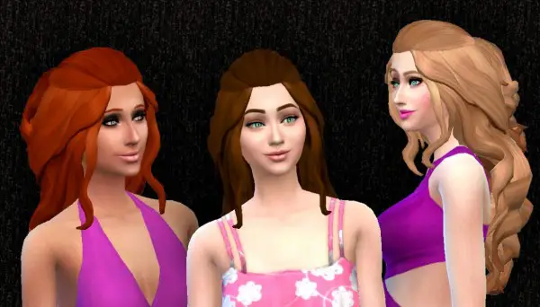 Mystufforigin: Romantic hairstyle for Sims 4