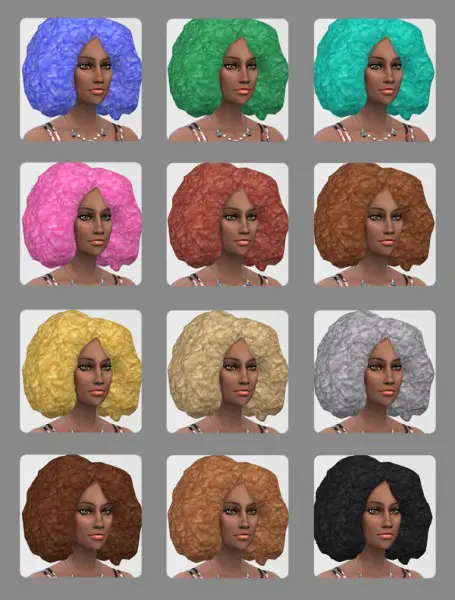 SUL SUL: Afro redux hairstyle retextured for Sims 4