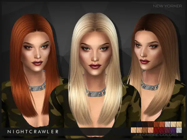 The Sims Resource: NewYorker straight hairstyle by Nightcrawler for Sims 4