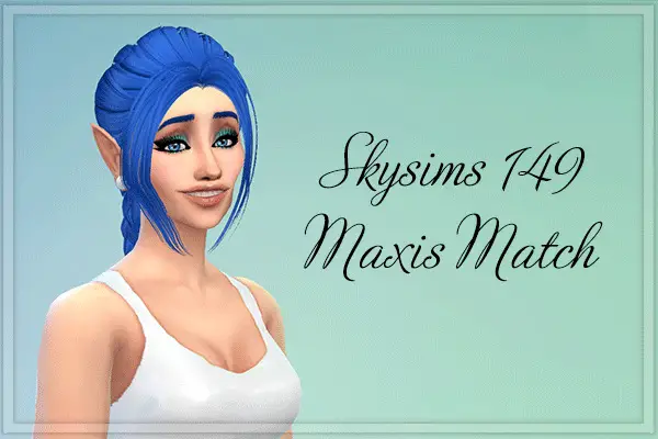 Stardust: Skysims 149 hairstyle retextured for Sims 4