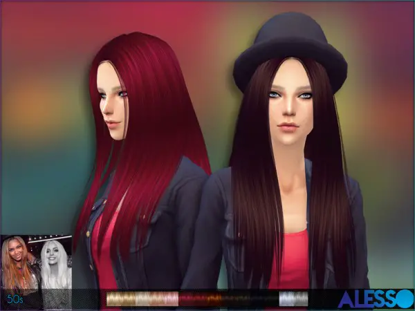 The Sims Resource: 50s hairstyle by Alesso for Sims 4