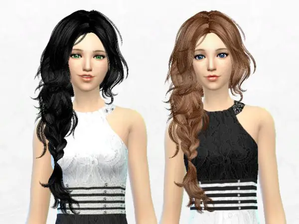 Sakura Phan: ELA request Hair 43F retextured for Sims 4