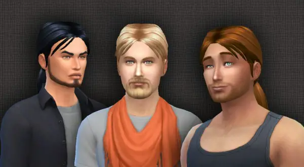Mystufforigin: Low Ponytail for males for Sims 4