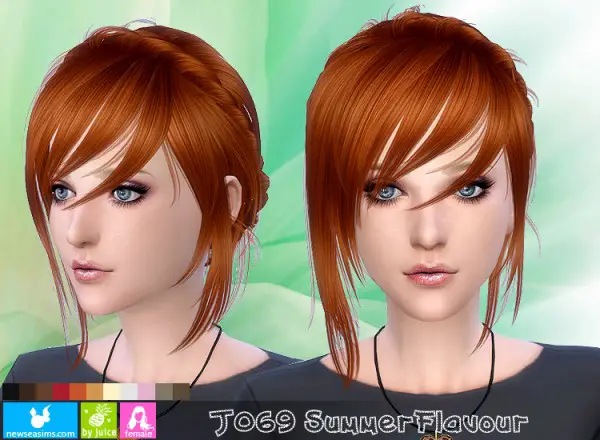 NewSea: J069 Summer flavour hairstyle for Sims 4