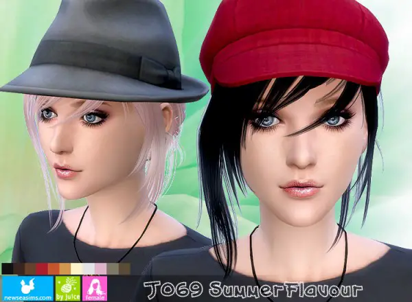 NewSea: J069 Summer flavour hairstyle for Sims 4