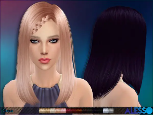 The Sims Resource: Circus hairstyle by Alesso for Sims 4