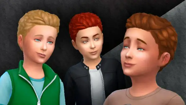 Mystufforigin: Wavy Loose for Boys for Sims 4