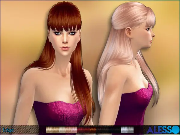 The Sims Resource: Edge   braided crown hairstyle by Alesso for Sims 4