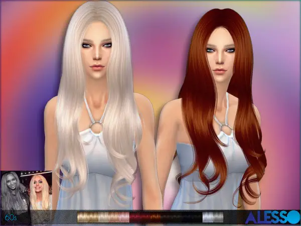 The Sims Resource: 60s hairstyle by Alesso for Sims 4