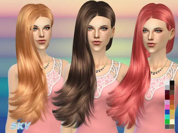 The Sims Resource: One Side Hairstyle 259 by Skysims for Sims 4