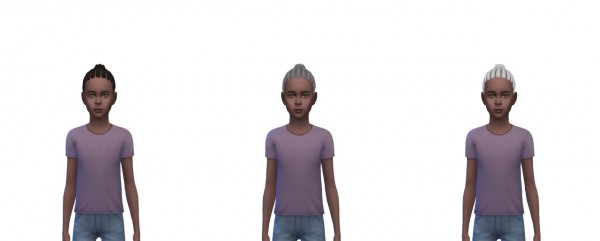 Busted Pixels: Braided ponytail hairstyle for Sims 4