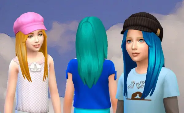 Mystufforigin: Single Hair for Girls for Sims 4