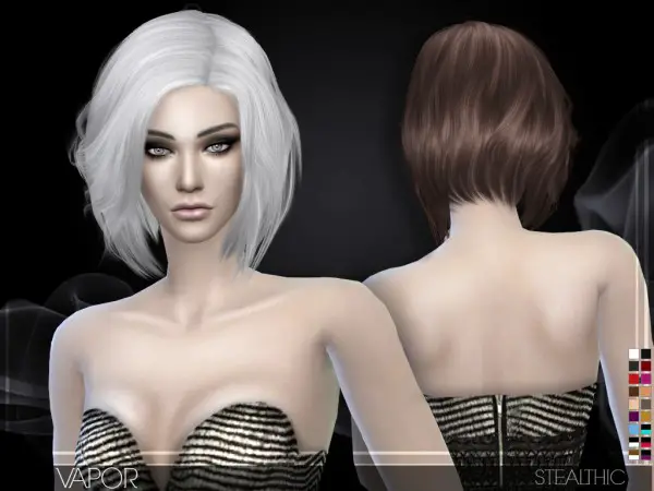 Stealthic: Vapor bob hairstyle for Sims 4