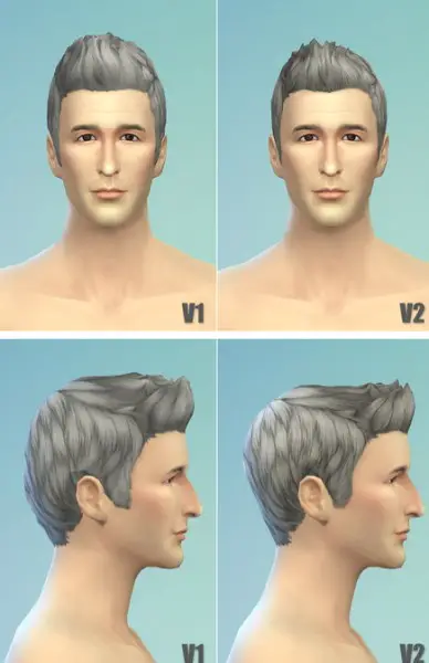 Rusty Nail: Dreamy flip hairstyle V2 for Sims 4
